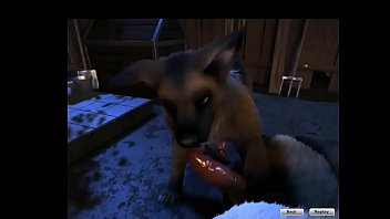 Furry deer gets fucked by dog